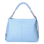 Luxusní dámská koženková kabelka do ruky MaxFly Bodi, světle modrá