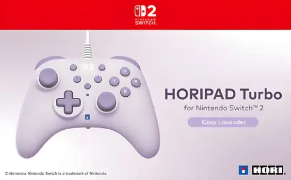 HORI HORIPAD Turbo (Cozy Lavender) / Ovladač pro Nintendo Switch 2 / drátový / USB-A 3m (100002197901)