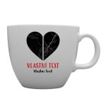 Personalizovaný MEGA XXL keramický hrnek 1 000 ml - Dvě místa, jedno srdce