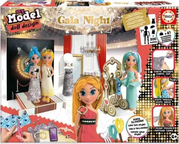 EDUCA Kreativní sada My Model Doll Design: Gala noc