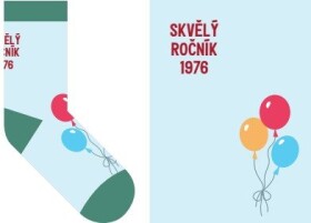 Barevné ponožky - Skvělý ročník 1976, vel. 42-46 - Albi