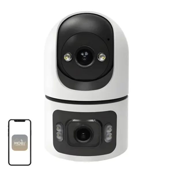 MOES WCM-Q09 / IP kamera / 8MP duální objektiv / Wi-Fi 6 / PTZ 300°/60° / Noční vidění (WCM-Q09-MS)