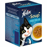Purina Felix Soup polévky s treskou+tuňákem a platýsem 6x48g / Kapsičky pro kočky (8445290290700)