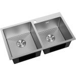 MEXEN - Xorin ocelový dřez 2-bowl 780 x 450 mm, nerez H 6441782000-01HC