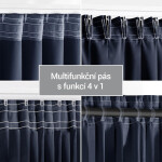 Zatěmňovací závěs blackout RESTILO indigo 140 x 245 cm 1 ks