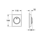 GROHE - Ovládání splachování pisoáru, alpská bílá 38595SH0