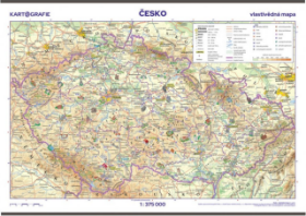 Česko - vlastivědná školní nástěnná mapa 1:375 000, 3. vydání