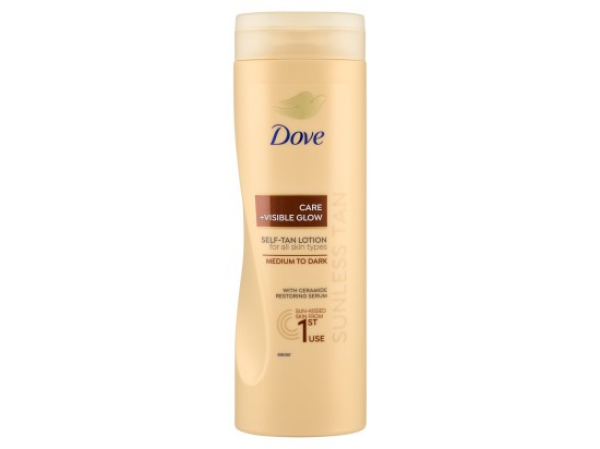 Dove Care & Glow samoopalovací mléko medium to dark 400 ml