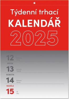 Kalendář 2025 Trhací týdenní A5
