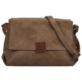 Trendy dámská koženková crossbody kabelka Daile, khaki