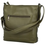 Módní dámská koženková crossbody kabelka Evelyne, tmavě zelená
