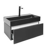 Koupelnová skříňka s umyvadlem SAT Feel 80x30x46 cm antracit SATFEEL80ANTU3B SATFEEL80ANTU3B