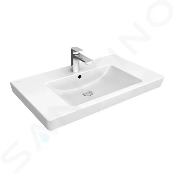 VILLEROY & BOCH - Subway 2.0 Umyvadlo nábytkové 800x470 mm, s přepadem, otvor pro baterii, alpská bílá 71758001