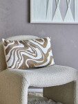 Bloomingville Bavlněný polštář Aba 60 × 35 cm, hnědá barva, textil