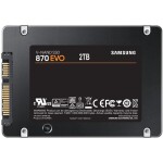 SAMSUNG 870 EVO 2TB / 2.5 / MLC / RW: 560 / 530 MBps / IOPS: 98K / 88K / MTBF 1.5mh / 5y (MZ-77E2T0B/EU)