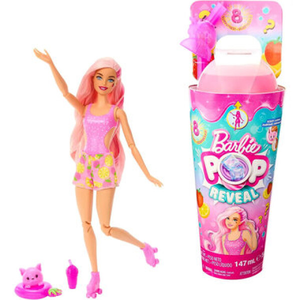 Mattel Barbie Pop Reveal šťavnaté ovoce - jahodová limonáda HNW40