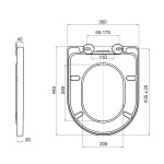 Mereo WC kombi, vario odpad, kapotované, Smart Flush RIMLESS, keramické, vč. sedátka VSD91T2