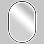 CERANO - Koupelnové LED zrcadlo Salvo, kovový rám - černá matná - 40x60 CER-NT8144C-40X60