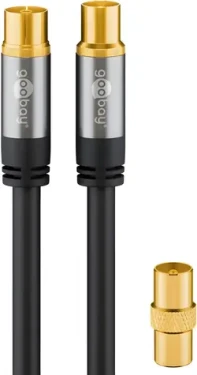 Goobay 70389 černá / Anténní kabel / 4x stíněný / 135 dB / 10 m (70389)