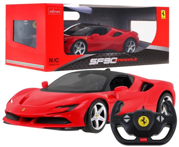RASTAR Auto na dálkové ovládání R/C Ferrari SF90 Rastar 1:14 červené