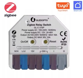 Zigbee bezdrátové chytré relé – 12VDC až 230VAC, TUYA, SmartLife