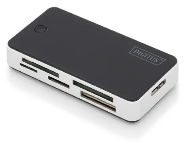 Digitus DA-70330-1 černá/stříbrná / Čtečka paměťových karet / USB 3.0 / CF/SD/SDHC/MMC/MS/xD/microSD (DA-70330-1)