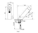 IDEAL STANDARD - SensorFlow Senzorová umyvadlová baterie se směšovačem, bateriové napájení, chrom A7559AA