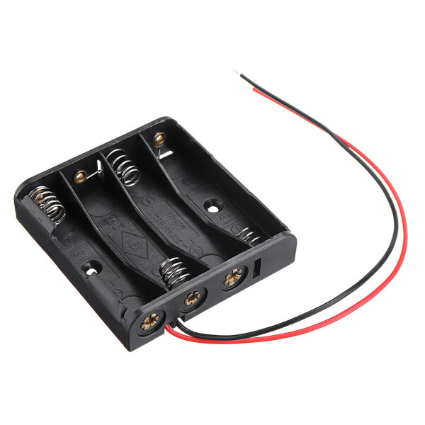 Bateriový box pro čtyři baterie AAA s vodiči 1,5V - 1 kus