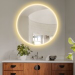 Erga Deam, kulaté LED zrcadlo 120cm, 3 barvy světla, přední osvětlení, vyhřívací podložka proti zapaření, ERG-V01-Deam-1212-CL ERG-V01-DEAM-1212-CL