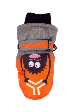 YOCLUB REN-0327C Chlapecké lyžařské rukavice oranžová 14 cm