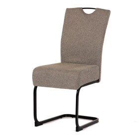 Židle jídelní, taštičkové pružiny v sedáku, krémová látka, černý kov