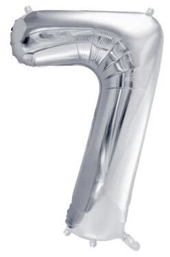 Balónek fóliový narozeniny číslo 7 stříbrný 72 cm Balónek fóliový narozeniny číslo 7 stříbrný 72 cm