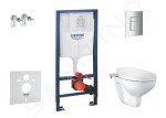 GROHE Solido Set předstěnové instalace, klozetu sedátka Ceramic, softclose, tlačítko Even, chrom