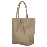 Luxusní dámská kožená kabelka na rameno Jane new, taupe