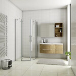 H K - Čtvrtkruhový sprchový kout MELODY S2 90x90 s dvoukřídlými dveřmi, chrom MELODYS290