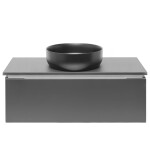 Koupelnová skříňka s krycí deskou SAT Feel 100x30x46 cm antracit mat SATFEEL100ANTD SATFEEL100ANTD