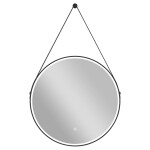 CERANO - Koupelnové LED zrcadlo Rotondo, kovový rám - černá matná - Ø 60 CER-NT2805Y-60