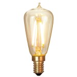 Star trading LED žárovka s vláknem E14 stmívatelná - STAR TRADING Retro LED žárovka E14 (stmívatelná), zlatá barva, čirá barva, sklo