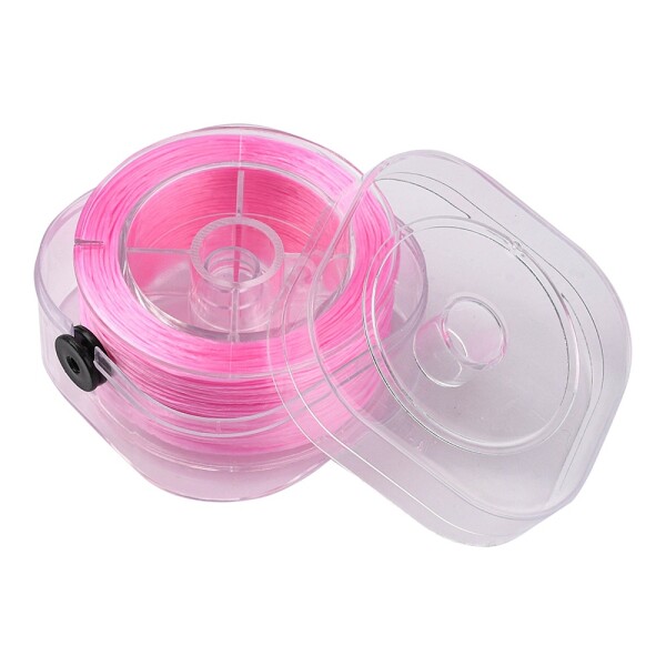 Elastická lycra - ∅ 0,8 mm - růžová - krabička - 90 m - 1 ks