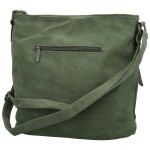 Trendy dámská koženková crossbody kabelka Tomila, tmavě zelená