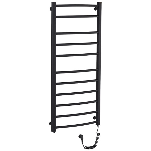 CERANO - Elektrický sušák ručníků Luca - 187 W - černá matná - 1160x550 mm LIV-EG-11-55