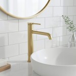 REA - Umyvadlová baterie SPOT Brush Gold vysoká REA-B9632