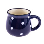 Hrnek keramický s puntíky - modrý 75 ml