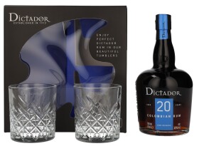 Dictador 20y 40% 0,7 l (dárkové balení 2 sklenice)