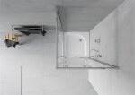 MEXEN/S - Rio čtvercový sprchový kout 70 x 70, transparent, chrom + vanička Rio 860-070-070-01-00-4510