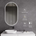 CERANO - Koupelnové LED zrcadlo Luno - 50x100 CER-8050BD79944