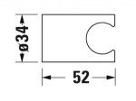 DURAVIT - Příslušenství Držák sprchy, chrom UV0620000000