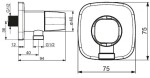 HANSA - Living Nástěnné kolínko s uzavíracím ventilem, chrom 51570183