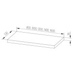 Mereo Ponte, koupelnová deska pod umyvadlo 80 cm, dub Kronberg CN250DK
