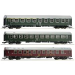 Roco 74030 3dílná sada průběžných vozů ICE 1 Redesign 2005 značky DB-AG Třída 1, třída Avmz 801.0, třída 2, třída Bvmz 8